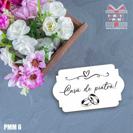 Plăcuțe mesaje - Plăcuță Mesaj Casă de piatră PMM6