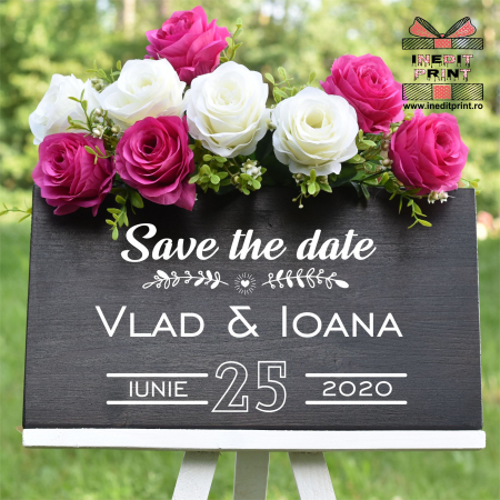 Nuntă - Placuta personalizata Save The Date STD12