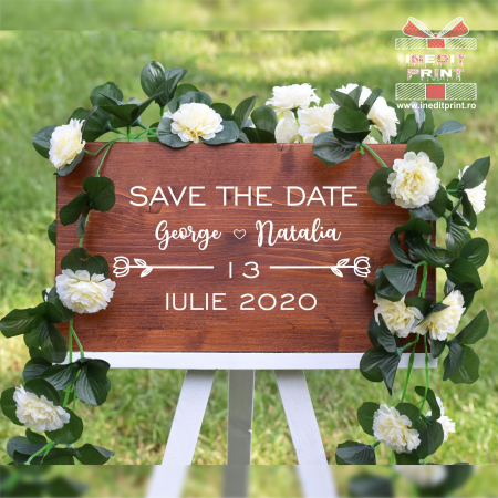 Nuntă - Placuta personalizata Save The Date STD7