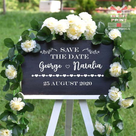 Nuntă - Placuta personalizata Save The Date STD8
