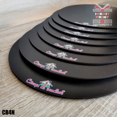 Cofetărie/Patiserie - Platou Personalizat Negru CB3