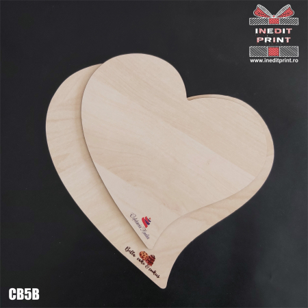 Cofetărie/Patiserie - Platou Personalizat inima bej CB5B