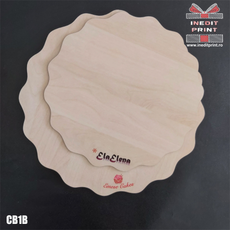 Cofetărie/Patiserie - Platou Personalizat ondulat bej CB1B