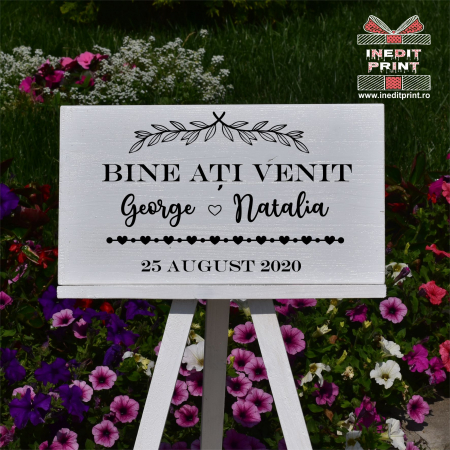 Plăcuțe de întâmpinare - Plăcuță Întâmpinare "Bine ati venit" Personalizată PN49