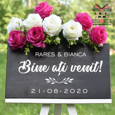 Plăcuțe de întâmpinare - Plăcuță Întâmpinare "Bine ati venit" Personalizată PN50