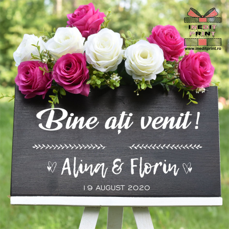 Plăcuțe de întâmpinare - Plăcuță Întâmpinare "Bine ati venit" Personalizată PN52