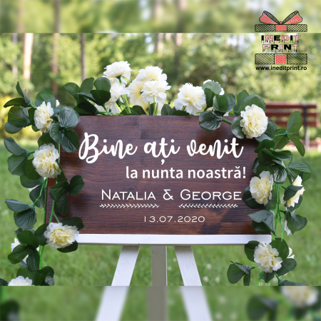 Plăcuțe de întâmpinare - Plăcuță Întâmpinare "Bine ati venit" Personalizată PN54