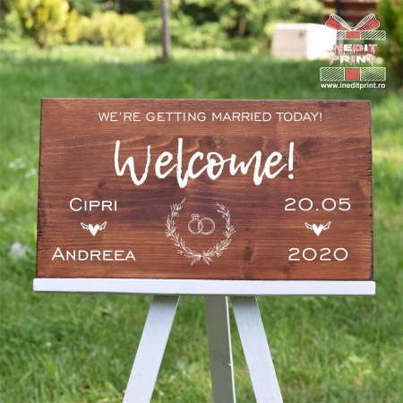 Plăcuță Întâmpinare "Welcome" Personalizată PN44 [3]
