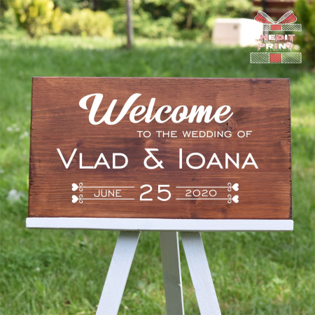 Plăcuțe de întâmpinare - Plăcuță Întâmpinare "Welcome" Personalizată PN46