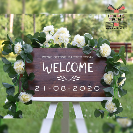 Plăcuțe de întâmpinare - Plăcuță Întâmpinare "Welcome" Personalizată PN48