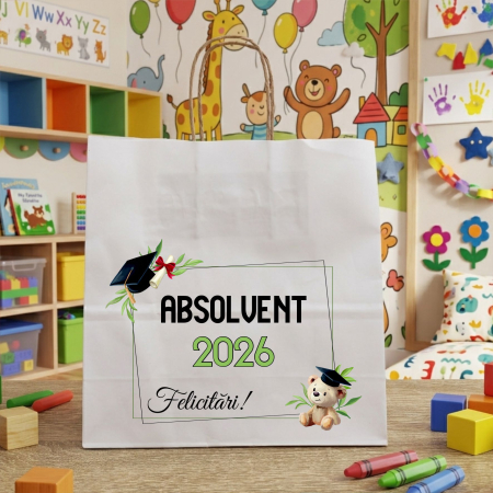 Absolvire - Punga din hartie pentru absolvire personalizata PHAP3