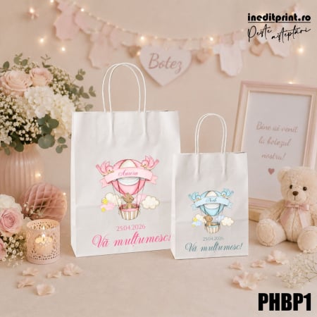 Botez - Punga din hartie pentru botez personalizata PHBP1