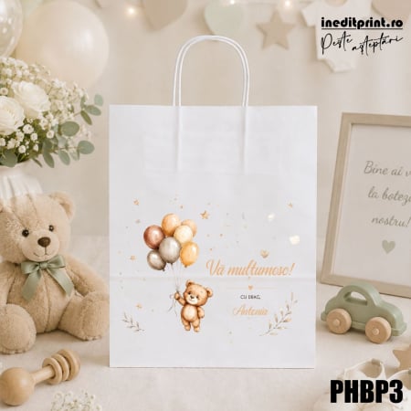 Botez - Punga din hartie pentru botez personalizata PHBP3