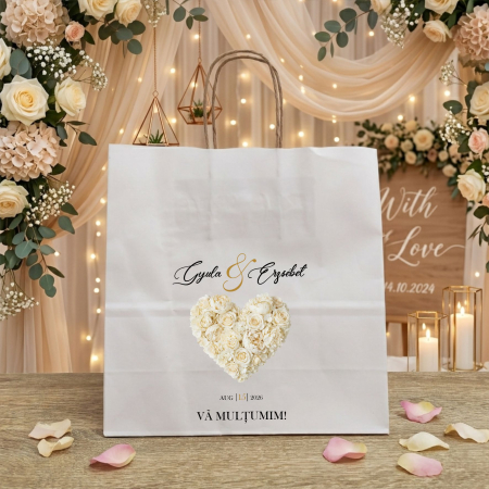Pungi cadou - Punga din hartie pentru nunta personalizata PHNP4