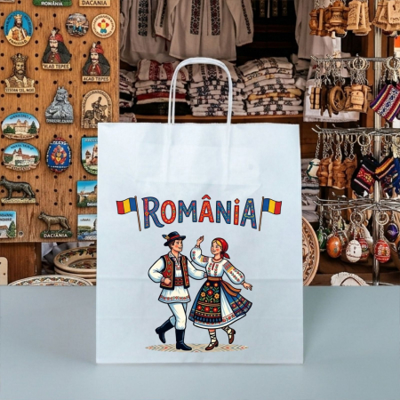 Suveniruri Romania - Punga din hartie Romania SVR132