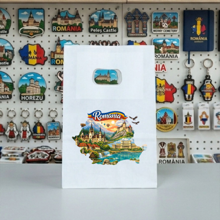 Suveniruri Romania - Punga din hartie Romania SVR133