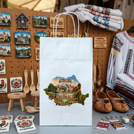 Suveniruri Romania - Punga din hartie Romania SVR134