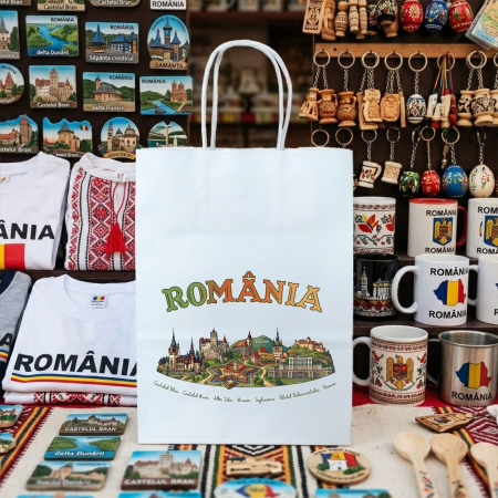 Suveniruri Romania - Punga din hartie Romania SVR135