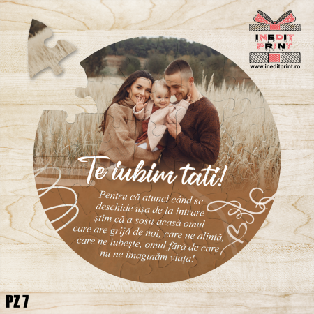 Puzzle - Puzzle personalizat Te iubim tati! PZ7