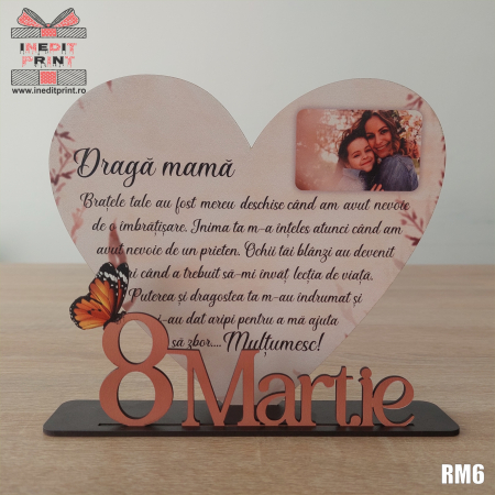 Rame foto personalizate - Ramă foto personalizată cu poză „Dragă mamă” RM6
