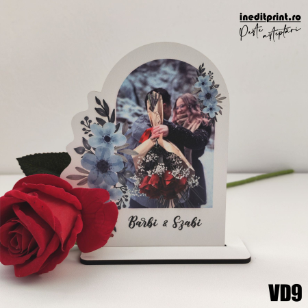 Evenimente - Rama foto personalizata Flori albastre VD9