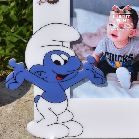 1 Iunie - Ramă foto personalizată Ștrumf RFP5