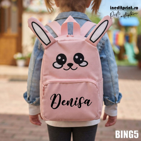 Genti si Rucsacuri - Rucsac pentru copii BINGO IEPURE Personalizat cu nume BING5