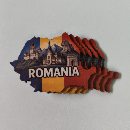 Suveniruri Romania - Set 5 Magneti de frigider Romania SVR87