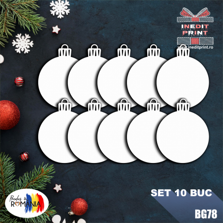 Decorațiuni - Set blank globuri BG78 (10 buc)
