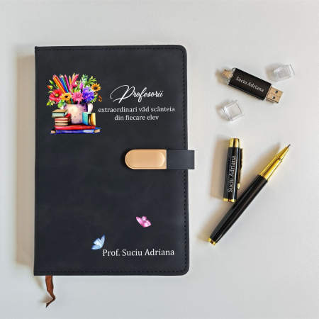 Set Cadou Sijia Negru cu Auriu Personalizat GPK32 [1]