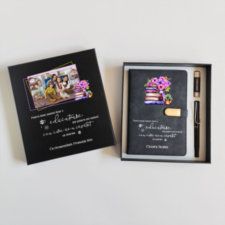 Set Cadou Sijia Negru Personalizat GPK31