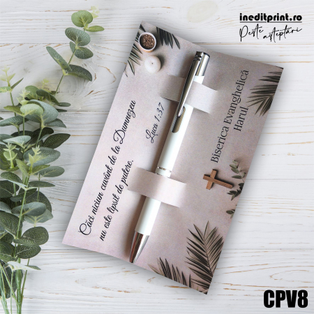 Instrumente de scris - Set Pix + Cartonas personalizat Cruce CPV8