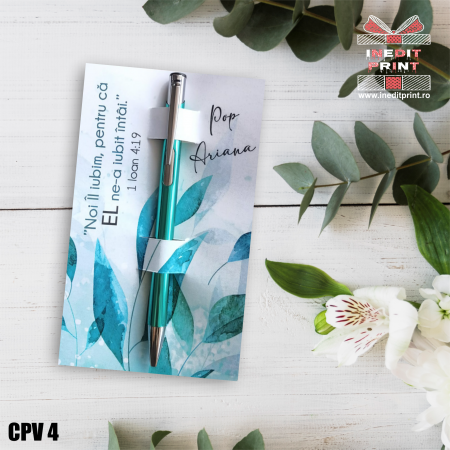 Instrumente de scris - Set Pix + Cartonas personalizat Frunze CPV4