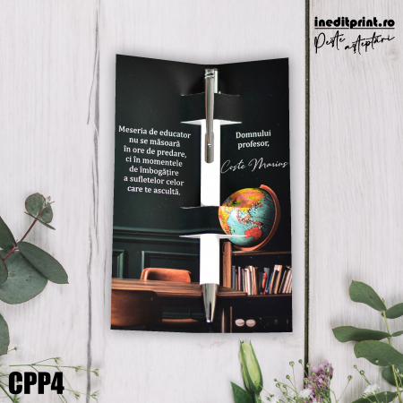 Instrumente de scris - Set Pix + Cartonas personalizat profesori CPP4