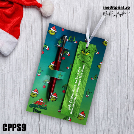 Cadouri sub 150 lei - Set Pix + Cartonas + Semn de carte Grinch CPPS9