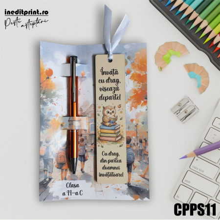 Back to School - Set Pix + Cartonas + Semn de carte Scoala CPPS11