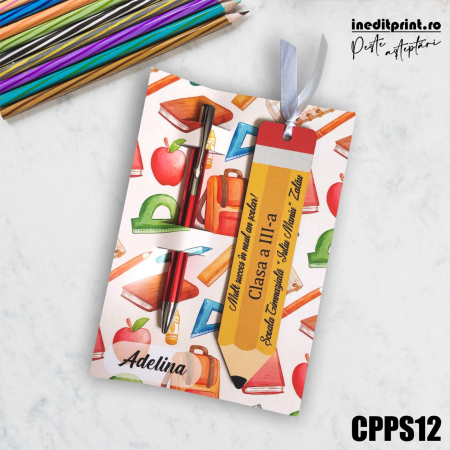 Back to School - Set Pix + Cartonas + Semn de carte Scoala CPPS12