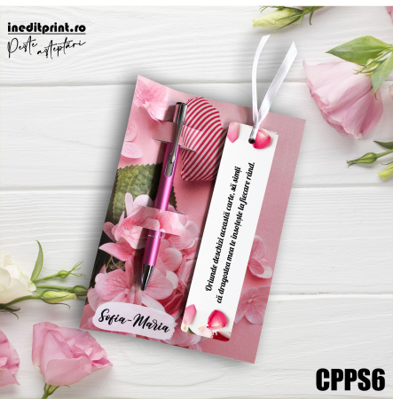 Instrumente de scris - Set Pix + Cartonas + Semn de carte Te iubesc CPPS6