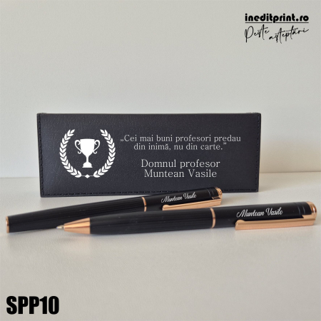 Instrumente de scris - Set pixuri in cutie personalizata - profesori SPP10