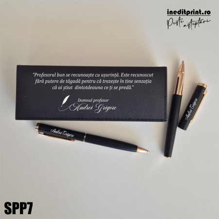 Instrumente de scris - Set pixuri in cutie personalizata - profesori SPP7