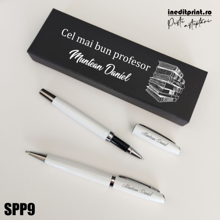 Instrumente de scris - Set pixuri in cutie personalizata - profesori SPP9
