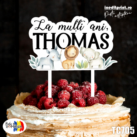 Natura si Animalute - Topper tort UV personalizat TC705