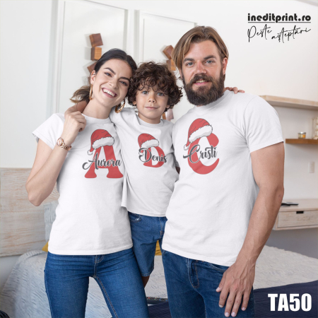 Cadouri sub 150 lei - Set tricouri Craciun TA50