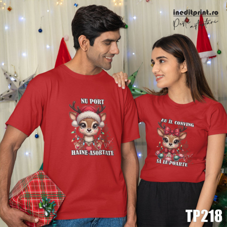 Tricouri - Set tricouri de craciun personalizat TP218