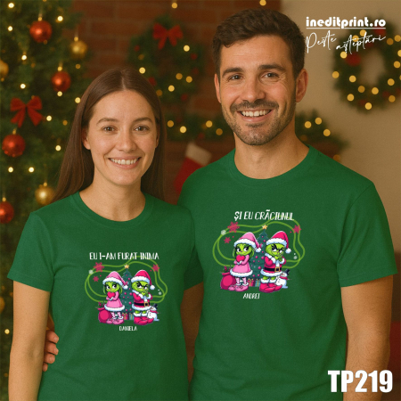 Tricouri - Set tricouri de craciun personalizat TP219