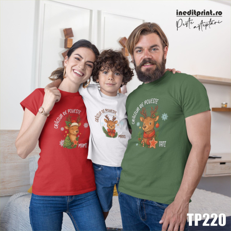Tricouri - Set tricouri pentru familie de craciun personalizat TP220