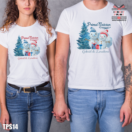 Tricouri pentru tine - Set tricouri Primul Crăciun împreună TPS14