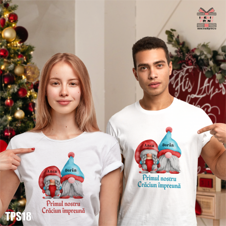 Tricouri pentru tine - Set tricouri Primul nostru Crăciun împreună TPS18