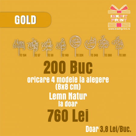 Pachete de toppere - Gold Pack - 200 Bucăți