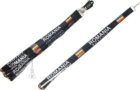 Suveniruri Romania - Snur textil cu carabiniera ROMANIA SVR146